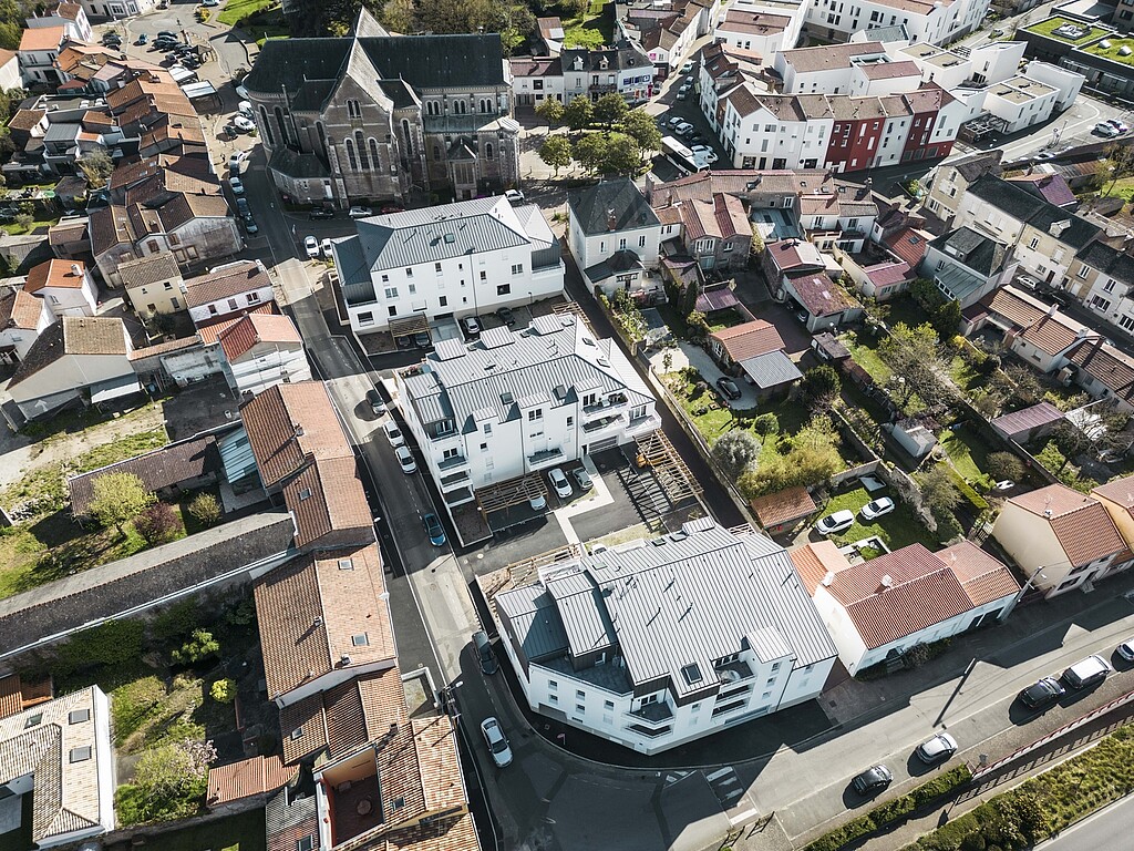 Implantation aérienne du programme en centre-bourg
