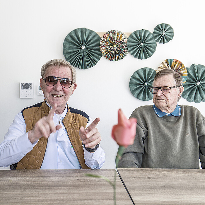 Deux résidents de la maison Helena de Cesson-Sévigné (35)