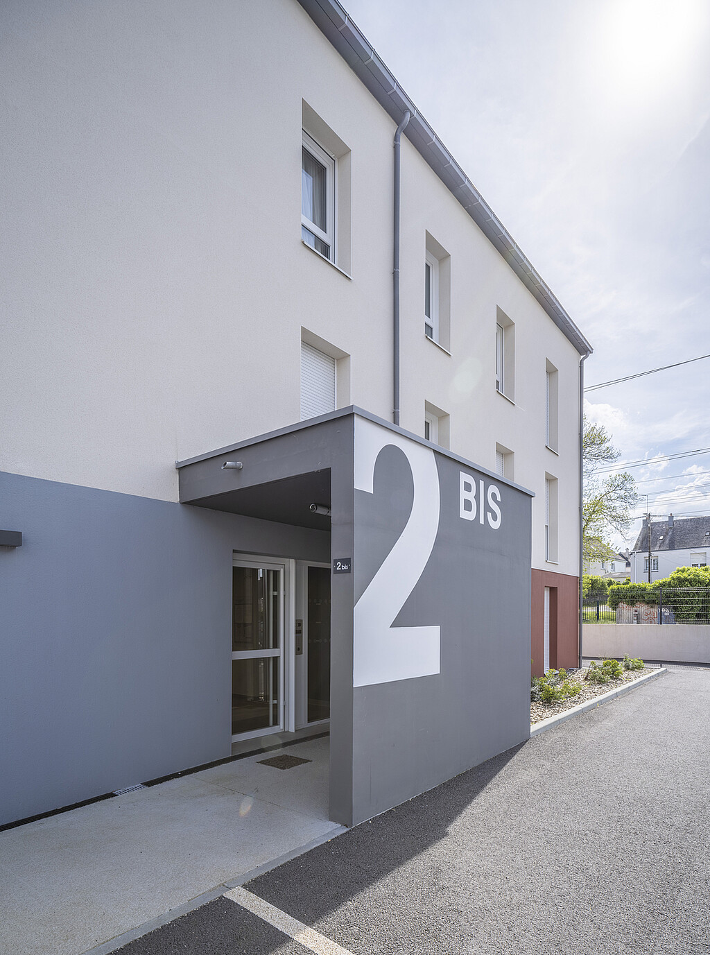 Hall d'accueil de la résidence "Le Quai d'Orient" à Gestel dans le Morbihan