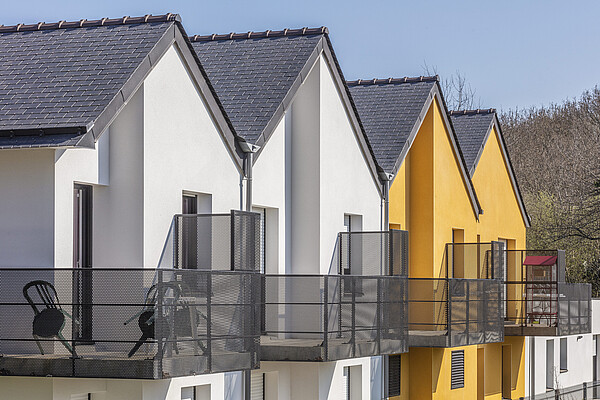 Les balcons de la résidence "Quinsoy" à Larmor-Plage