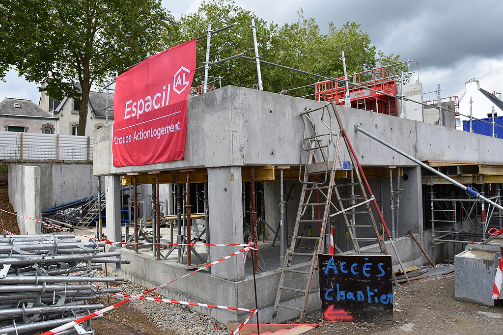 Chantier du projet "Les Hunes du Scorff" à Lanester