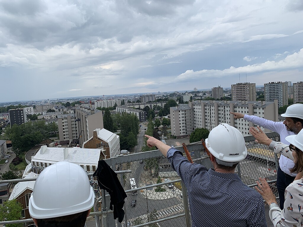 Visite du chantier de déconstruction des résidences Pierrefonds et Trecesson à Rennes