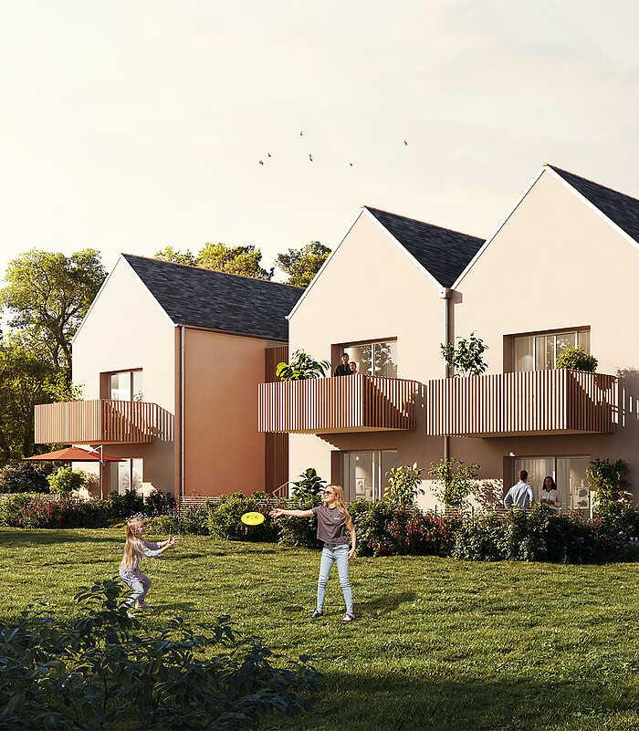 Perspective du programme immobilier neuf "Roz Armor" à Plogonnec