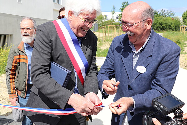 René-François Houssin, maire de Vezin-le-Coquet et Philippe Tatard, Président d'Espacil Accession