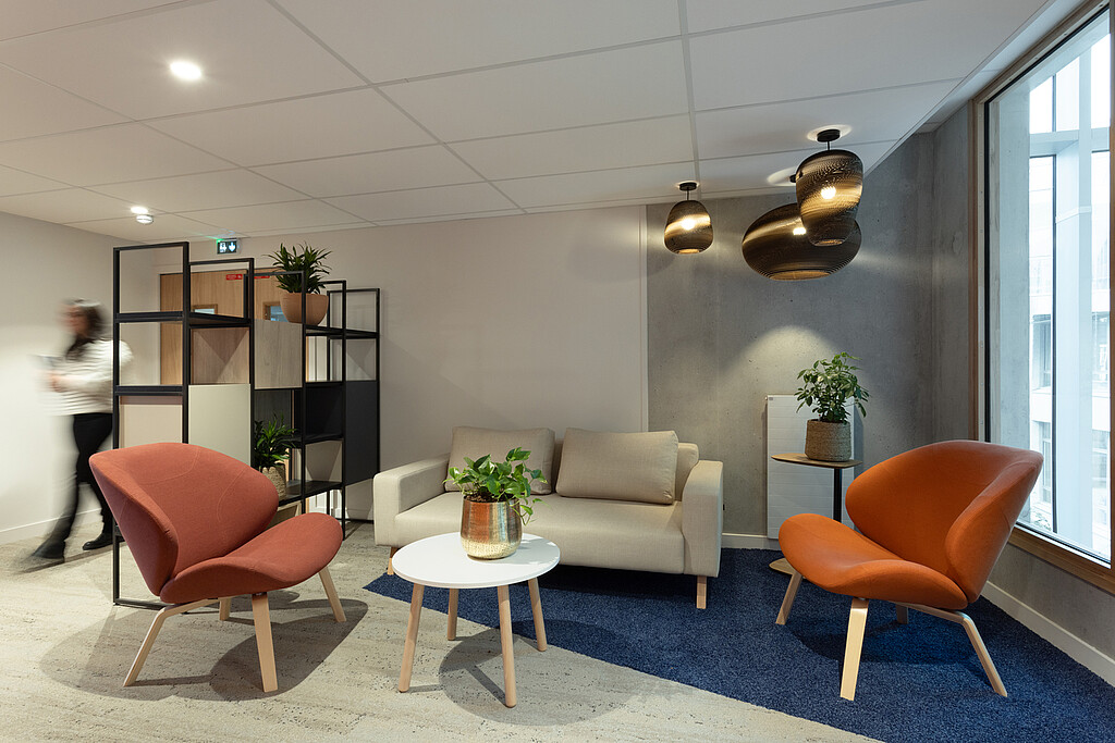 Espace de détente du nouveau siège social d'Espacil