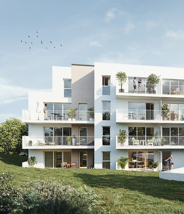 Perspective du programme immobilier neuf "Heolenn" qui sera construit à Quimper