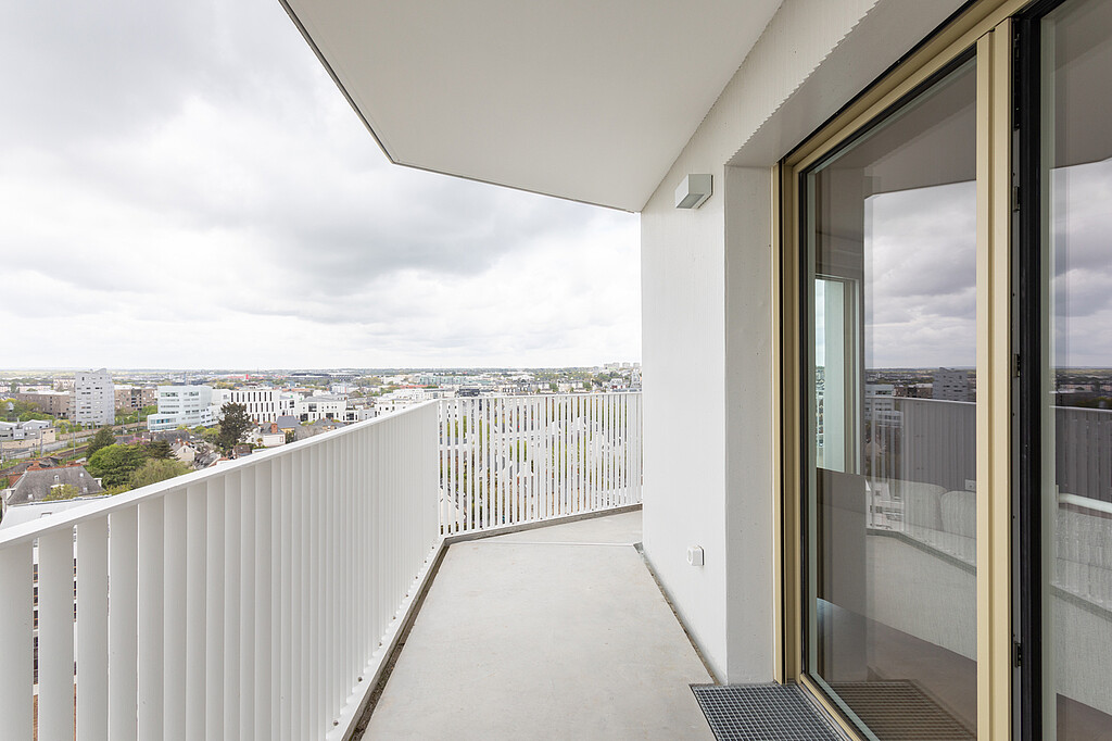 Balcon d'un appartement du programme Dremmwel à Rennes