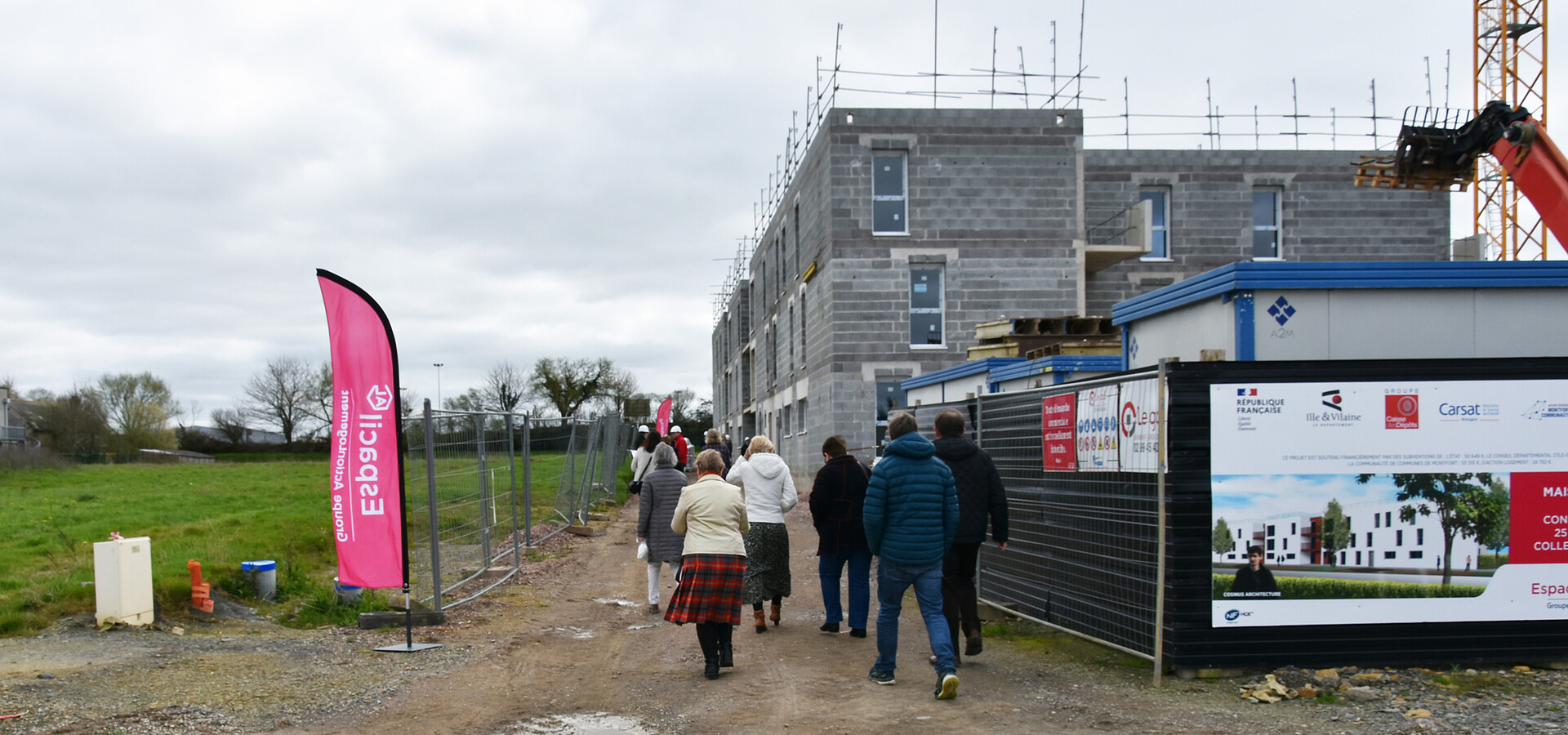 Visite du chantier de la Maison Helena de Bédée
