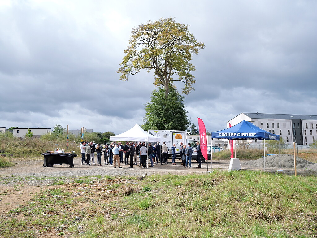 Pose de première pierre de la résidence Heol à Betton