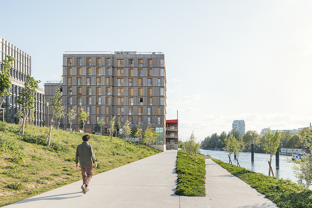 Vue de la résidence pour étudiants Mahsa Amini à L'Île-Saint-Denis