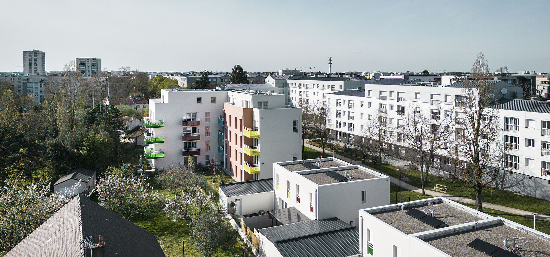 Vue drone du programme Colors à Nantes