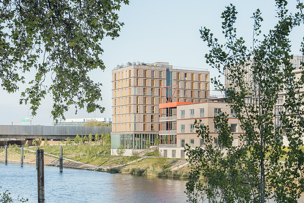 Vue de la résidence pour étudiants Mahsa Amini à L'Île-Saint-Denis