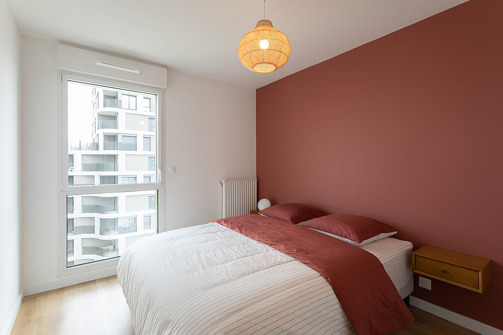 Chambre d'un appartement du programme Dremmwel à Rennes