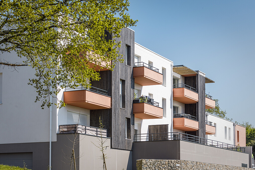 Les balcons de la résidence locative "Kerlouarn" à Hennebont