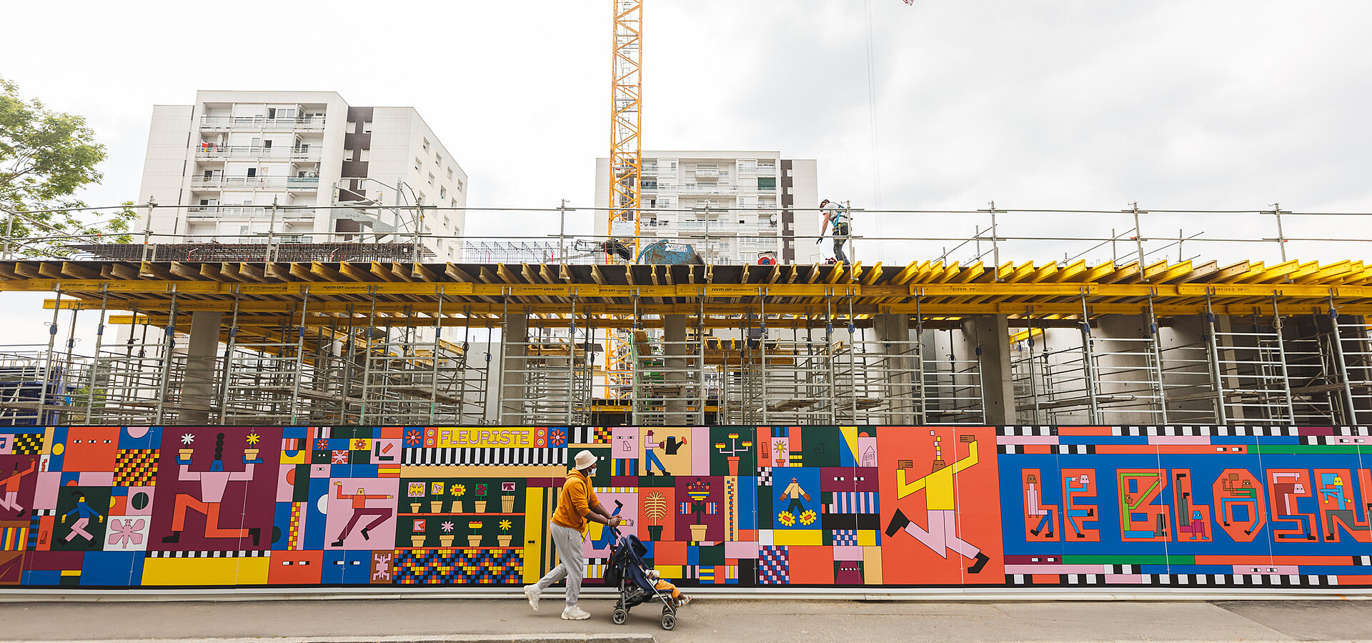 Photo actualité En vidéo : Mosaïque graphique, sociale et urbaine par Guillaumit, au cœur du renouvellement urbain du Blosne